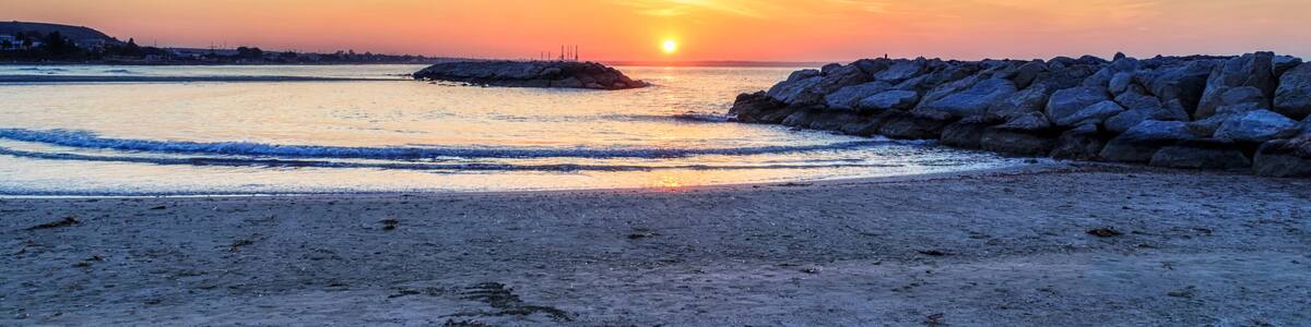 Beautiful sunrise on Larnaca, Cyprus