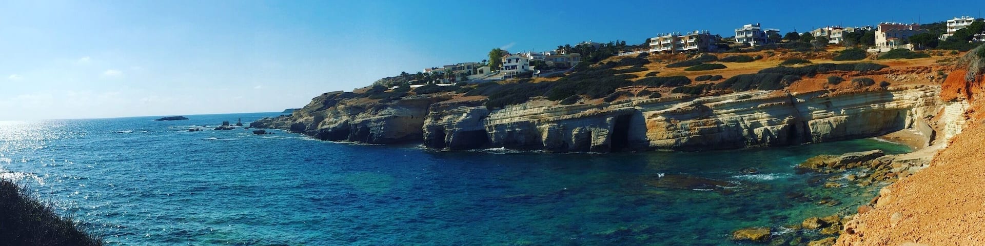 Located in Peyia, at the southern most part of the Akamas peninsula, the sea caves are a scene of stunning natural beauty. The caves are formed in the limestone cliffs by waves and rolling rocks and stones. The crystal clear waters display the hidden boulders and sea life below. Some caves reach up to 20 metres in height at the highest points. Due to the erosion from sea and wind, some caves have already begun to collapse in on themselves.