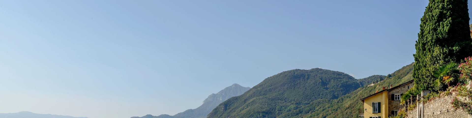 Como lake east landscape, San Siro, Italy