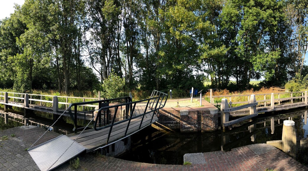 Panorama from a small canal lock around the Sneekermeer