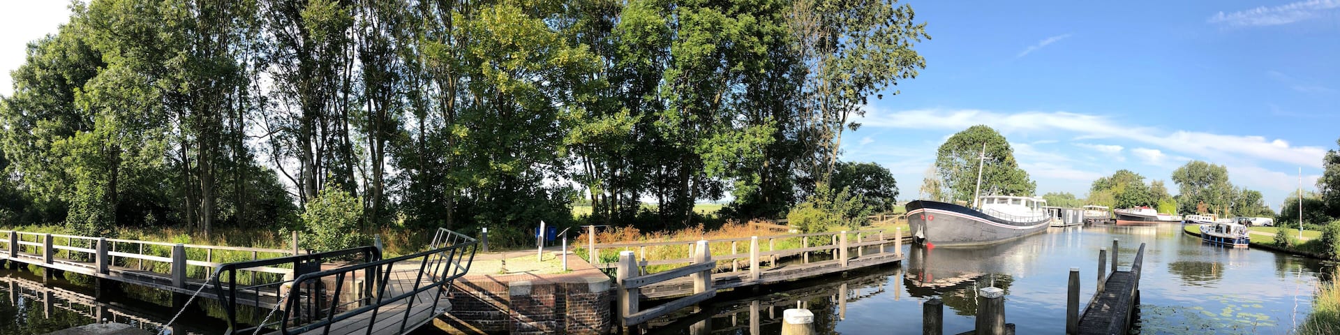 Panorama from a small canal lock around the Sneekermeer