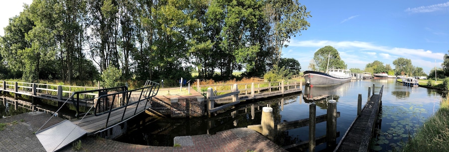 Panorama from a small canal lock around the Sneekermeer