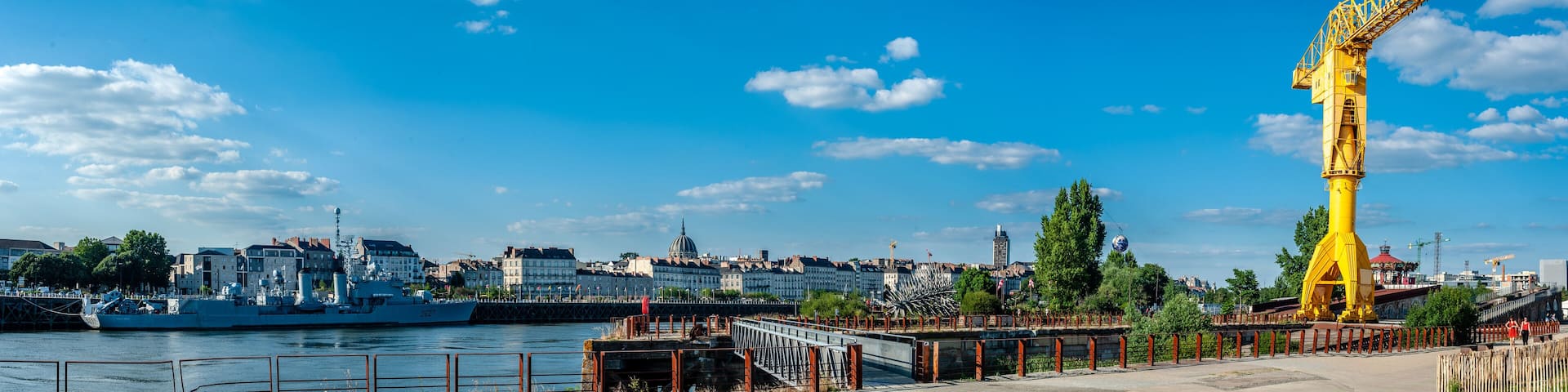 Nantes, Grue Titan Jaune, panorama