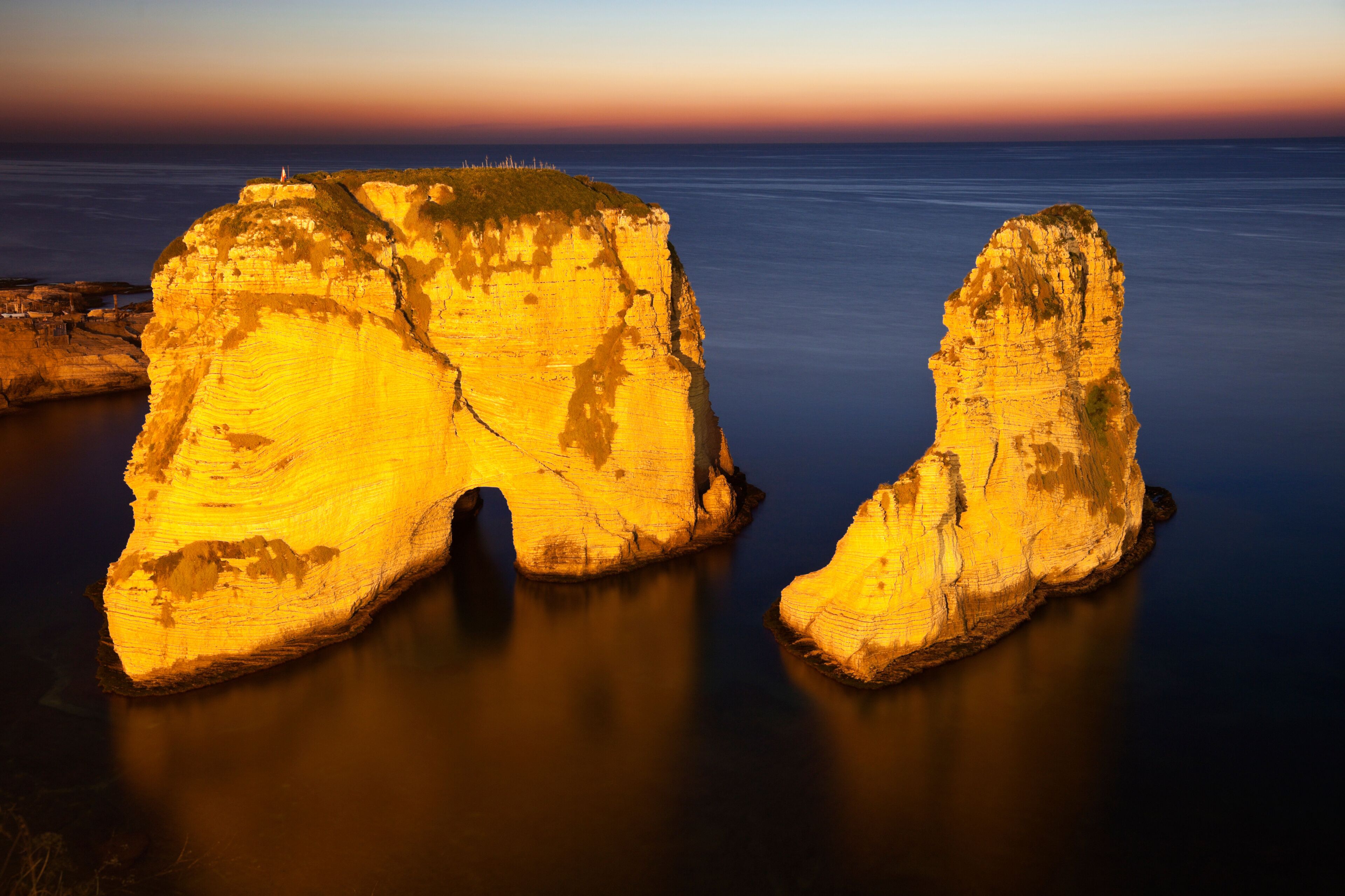 Pigeon Rocks at sunset