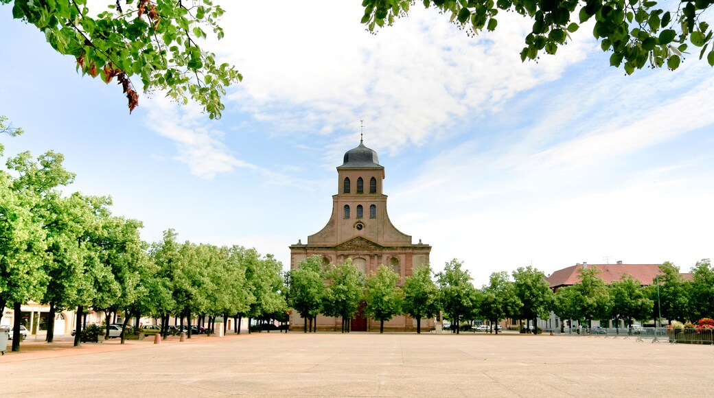 church in Neuf-Brisach city, France