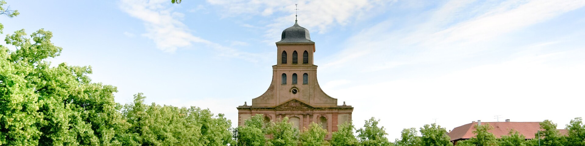 church in Neuf-Brisach city, France