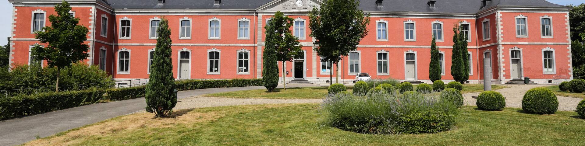 Castle of the Val Saint Lambert crystal factory in Seraing, Belgium
