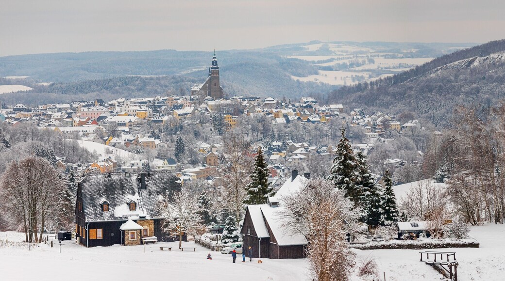 Bergstadt Schneeberg - Winterpanorama
