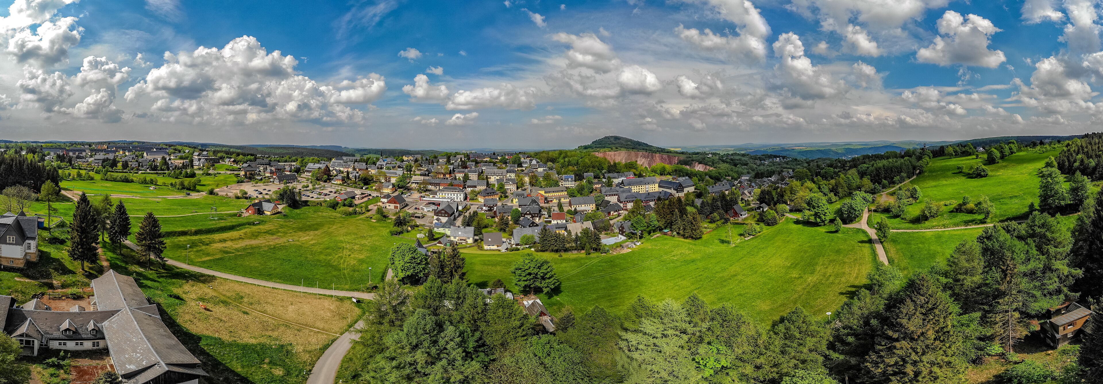 Panorama over the city Altenberg in Saxony