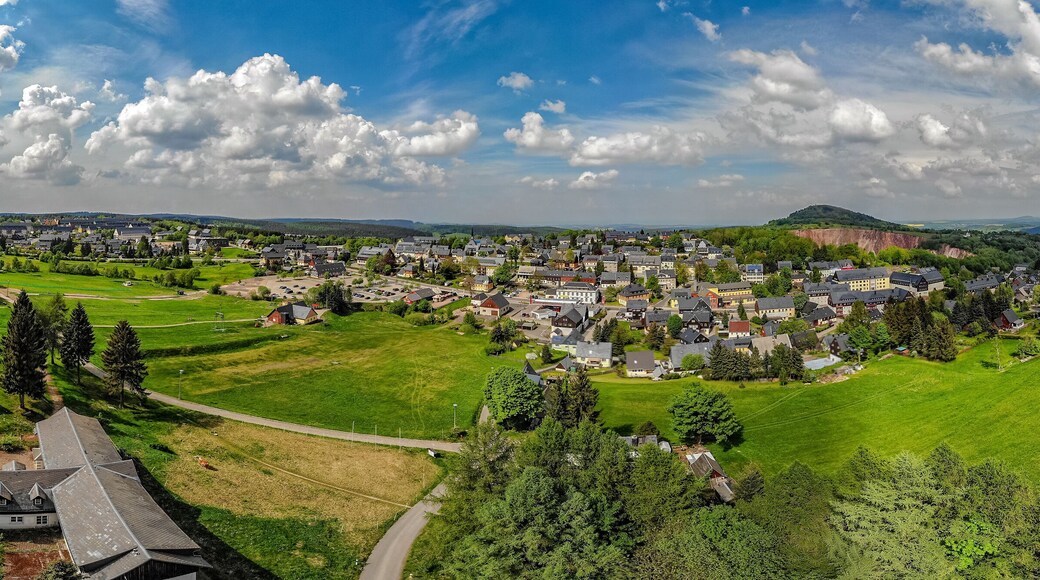 Panorama over the city Altenberg in Saxony