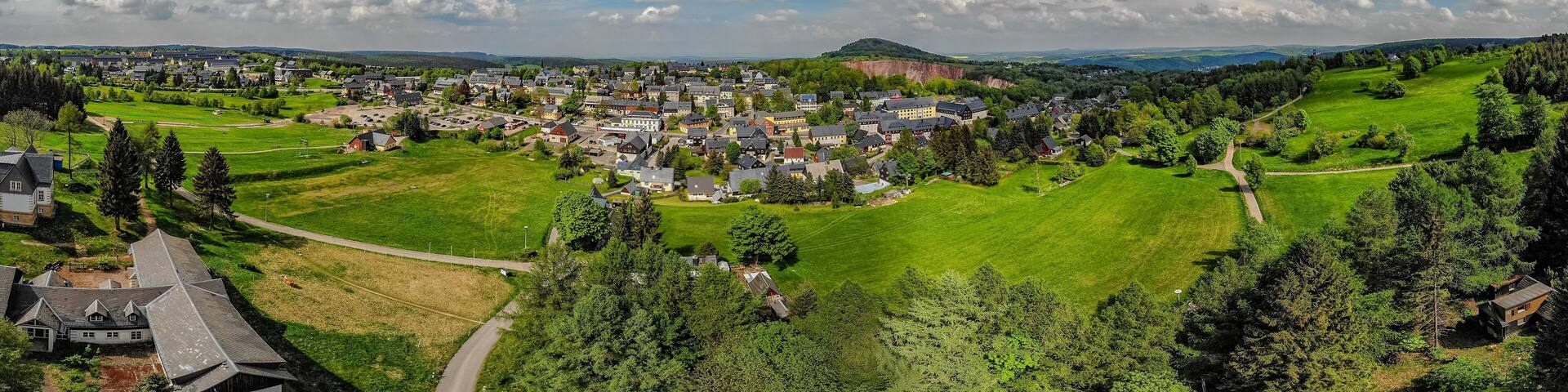 Panorama over the city Altenberg in Saxony