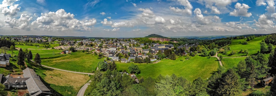 Panorama over the city Altenberg in Saxony