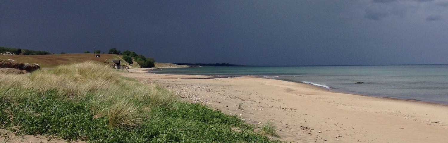 Dark clouds over Tisvilde beach