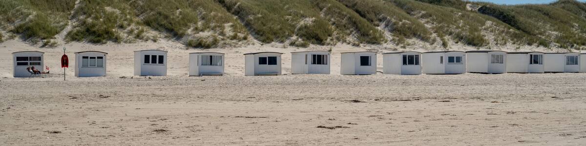 Beach Houses on Løkken Beach, Denmark