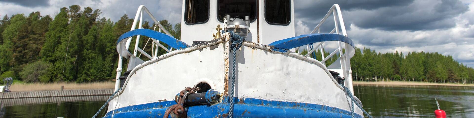 Vessel in port of Anttola, Finland