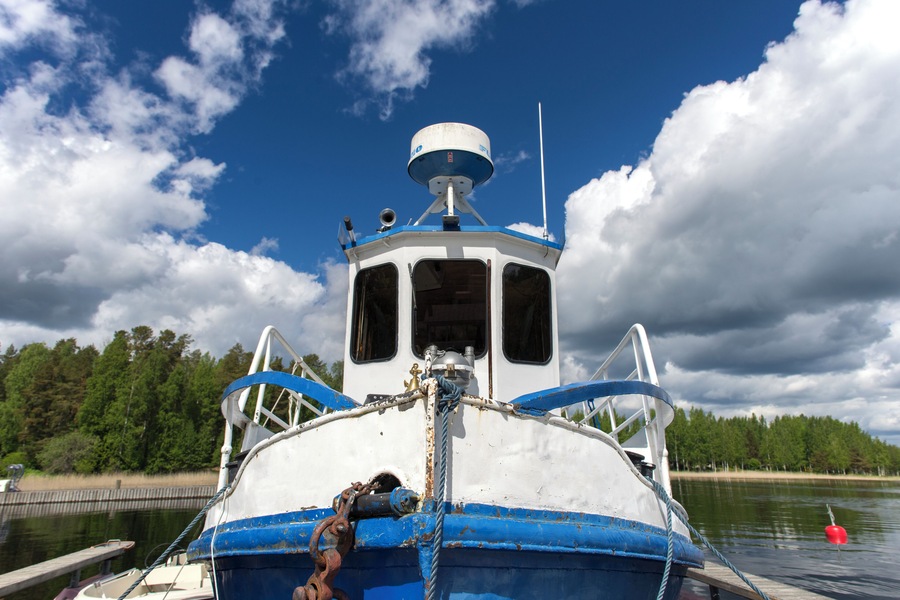 Vessel in port of Anttola, Finland