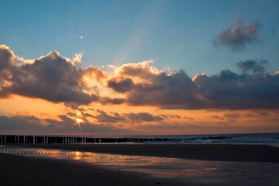 Sunset at the Dutch seaside