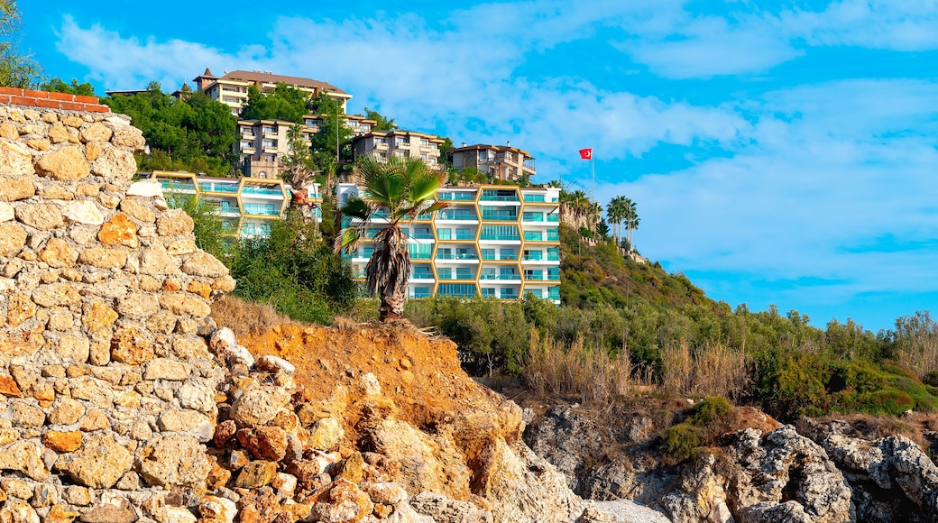 Multi-family residential Turkish buildings in Kargicak, Turkey.