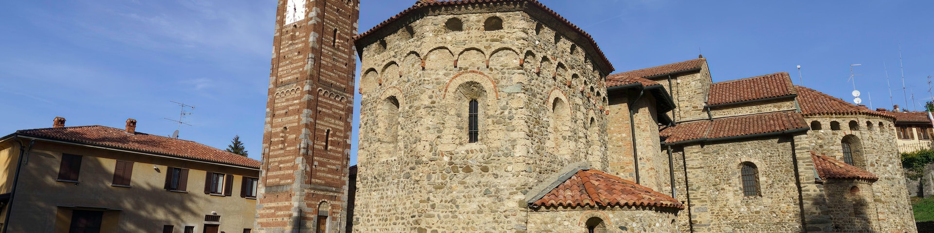 Agliate, Brianza: medieval church of SS. Pietro e Paolo