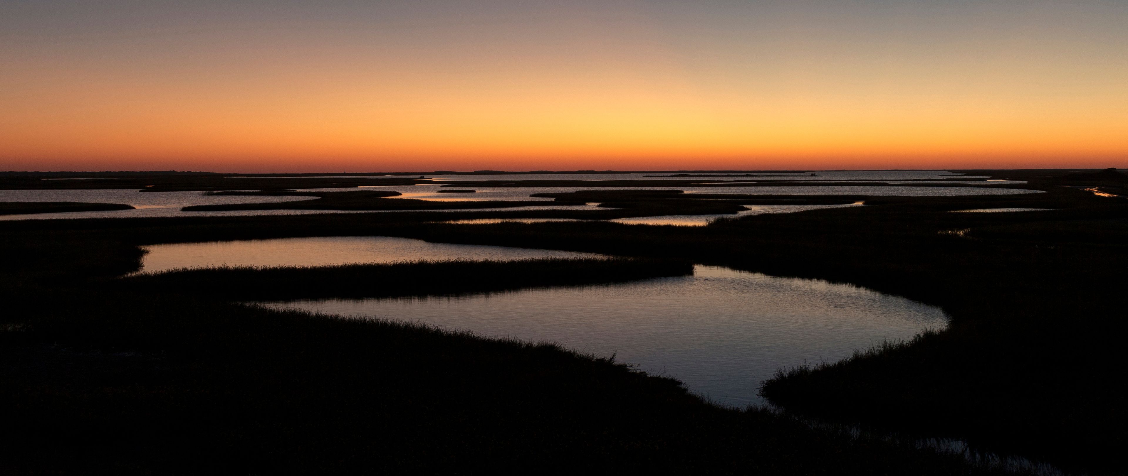 Welder Flats at sunset, San Antonio Bay, Matagorda Island, Texas