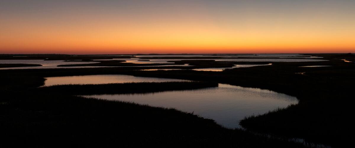 Welder Flats at sunset, San Antonio Bay, Matagorda Island, Texas