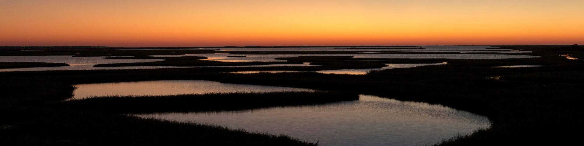 Welder Flats at sunset, San Antonio Bay, Matagorda Island, Texas