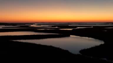 Welder Flats at sunset, San Antonio Bay, Matagorda Island, Texas