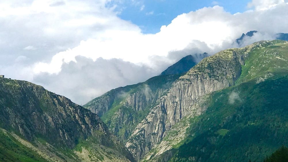 Beautiful mountains and equally breath taking values. This photo is taken from road side car parking after 2 hairpin terns while going to Gotthard pass