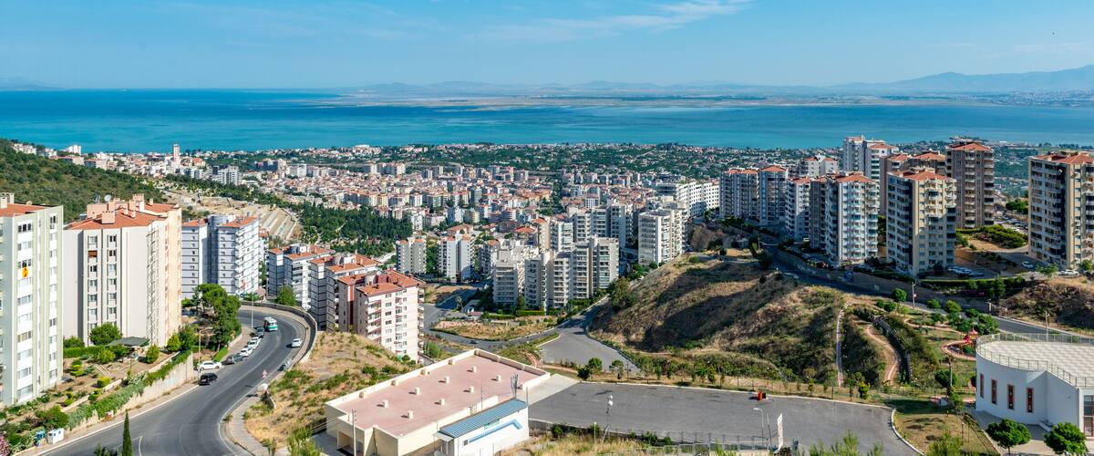 Narlidere, İzmir - Turkey. A Narlidere City View from Hill.