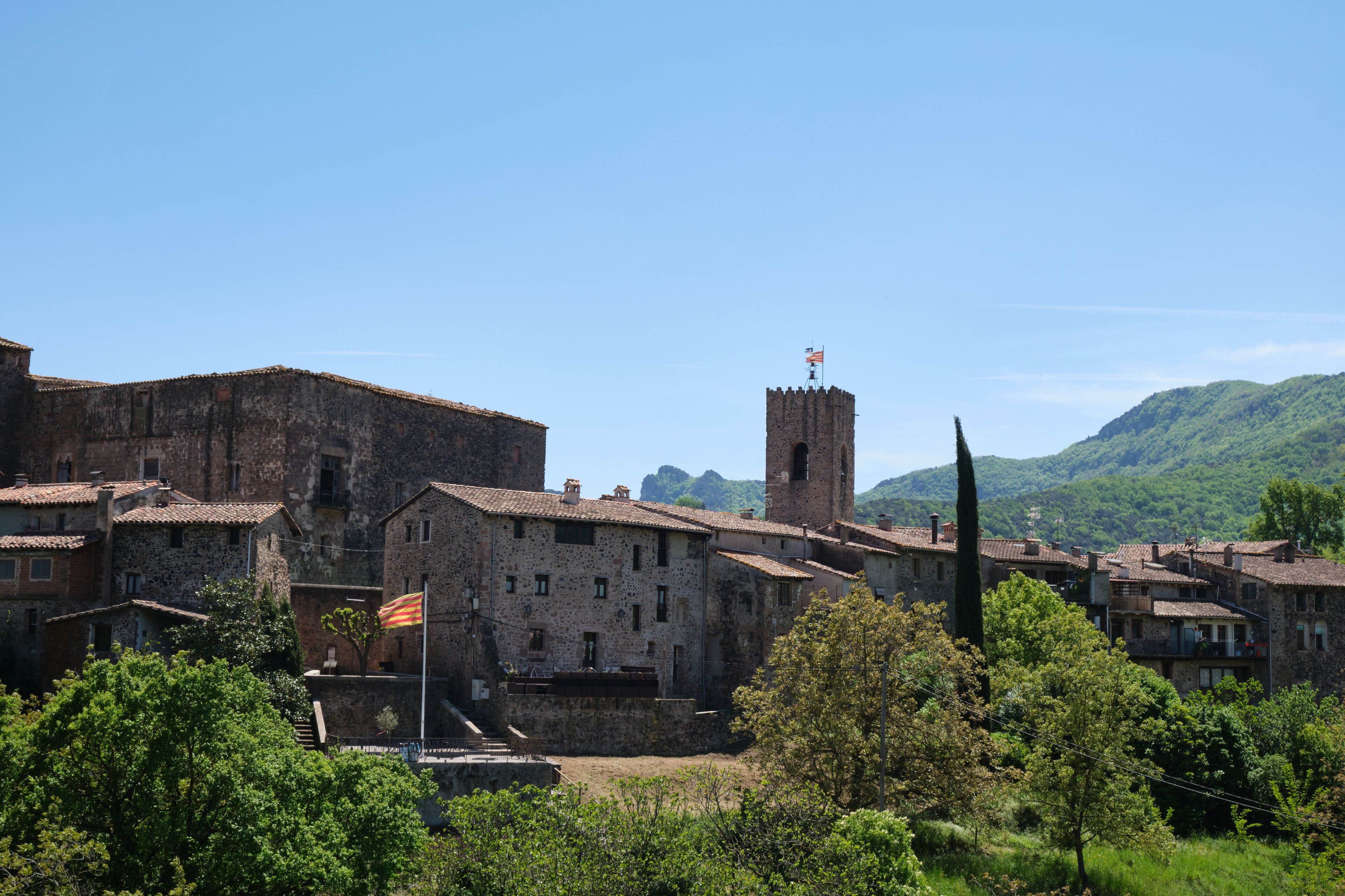 village of girona santa pau, catalonia