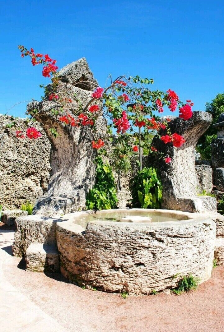The Coral Castle is as beautiful as it is mind boggling. A man with primitive tools and no help in lifting the stone built an impressive home for himself. It's also reported that he moved at least part of it a mile or so down the road from its original spot. One of his creations is a massive stone slab door that hinged on nothing but a car part. He must have had a brilliant mind for engineering and architecture. He very well could have held the key to knowing how the great pyramids were built. 