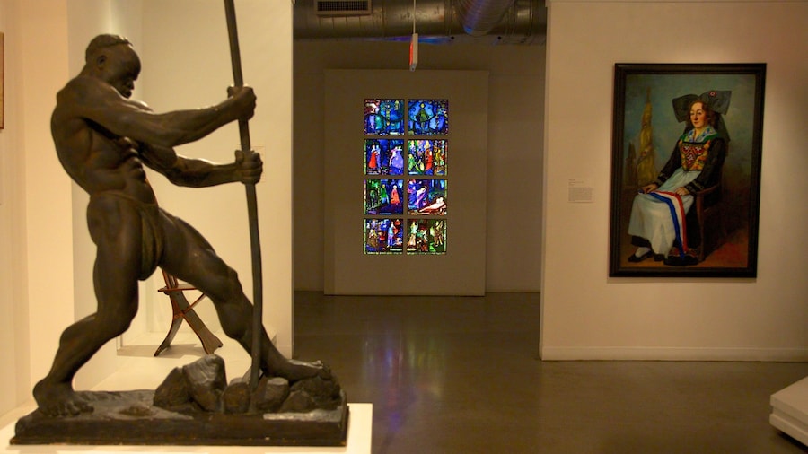 The Wolfsonian Museum showing art, interior views and a statue or sculpture