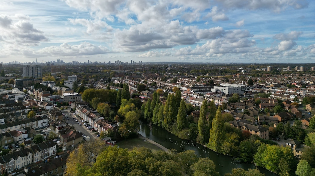 Ilford East London Aerial drone view high angle