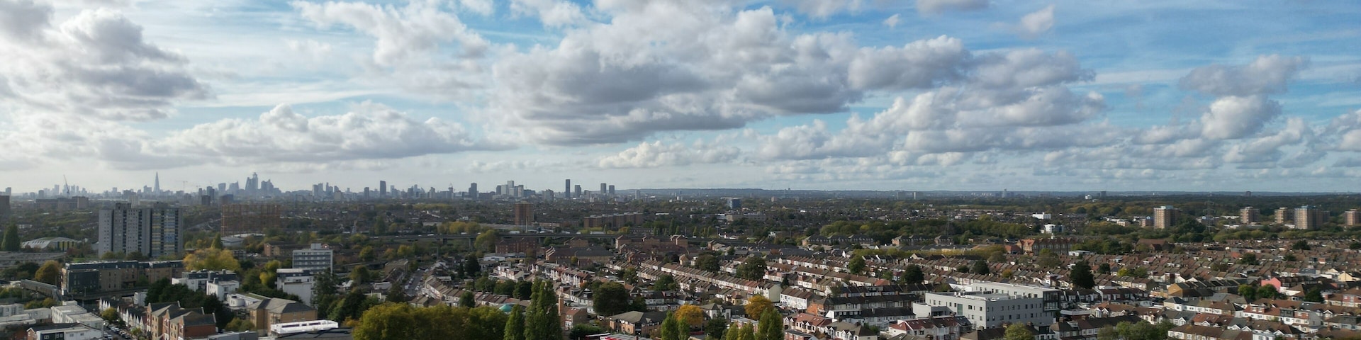 Ilford East London Aerial drone view high angle