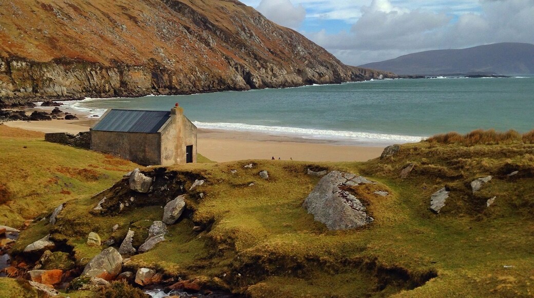 Achill Island is such a pretty spot to see if ever in Ireland. Some great scenery and landscapes. Keem Beach is a must - shown here