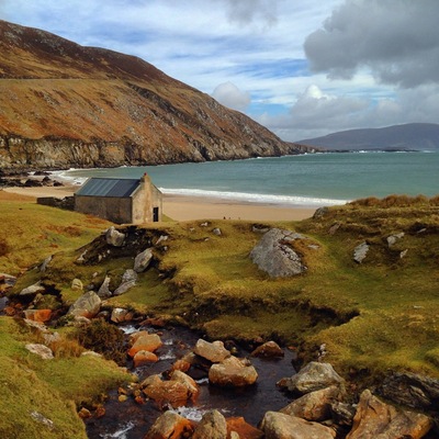 Achill Island is such a pretty spot to see if ever in Ireland. Some great scenery and landscapes. Keem Beach is a must - shown here