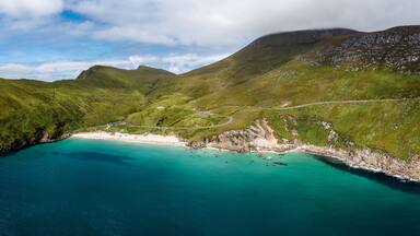 picturesque Keem Bay and beach on Achill Island in County Mayo in western Ireland