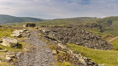 The ruins of the disused Rhosydd Quarry East near Blaenau Ffestiniog, Gwynedd, Wales, UK