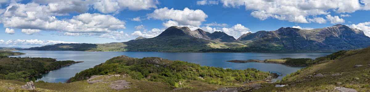 Upper Loch Torridon, west coast Scotland. Panorama, from 7 pictures.