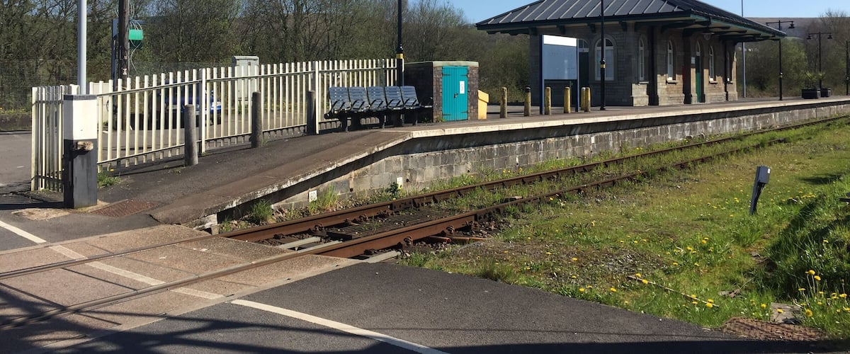 Pantyffynnon Railway Station on the Heart of Wales line.
