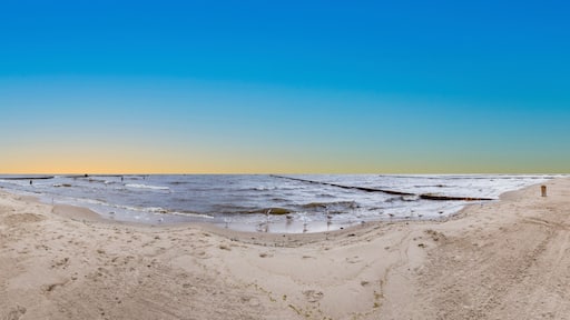 scenic empty beach in autumn at the Island of Usedom,
