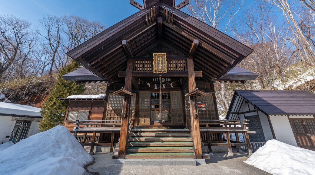 Entrance of Yuzawa Shrine at Noboribetsu onsen