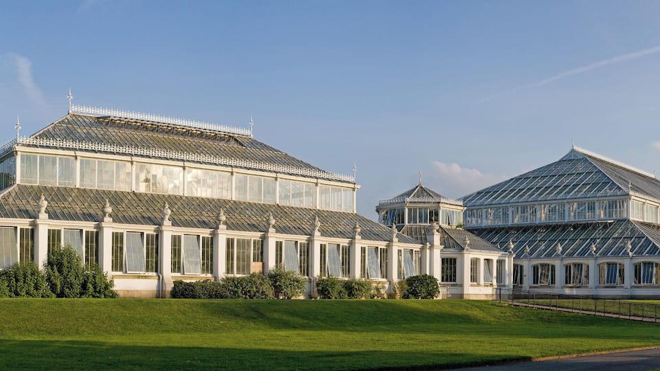 The Temperate House in the Royal Botanical Gardens, Kew, London. Taken as an 8 segment panorama in portrait format with a Canon 5D and 24-105mm f/4L IS lens.