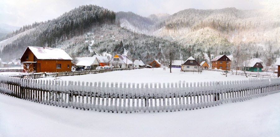 Village Sinevirskaya Polyana Transcarpathian region Ukraine.