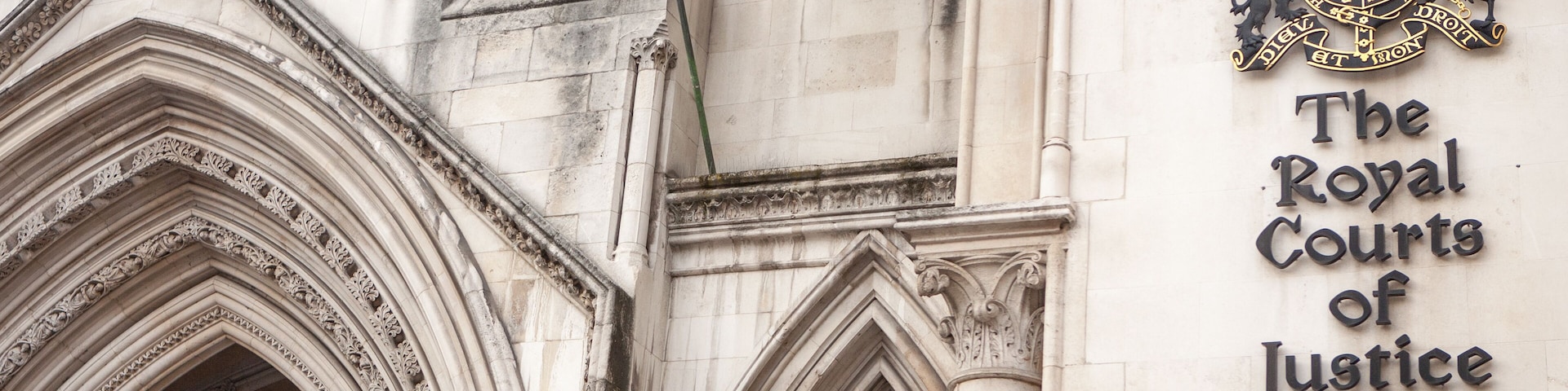 The Royal Courts of Justice, London. The Law Courts, The Royal Courts of Justice houses the High Court and Court of Appeal of England and Wales.