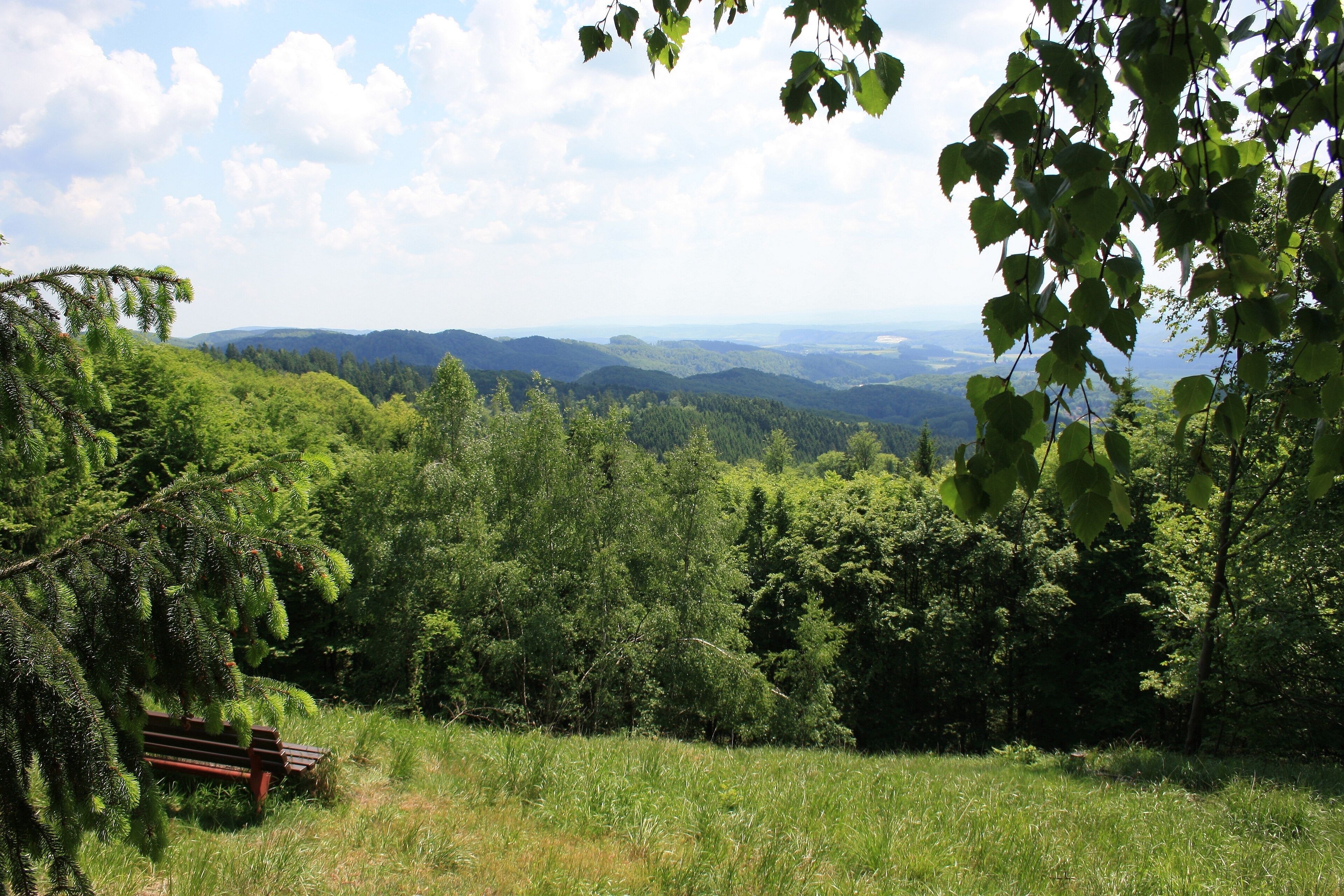 Süd Harz Wanderung um Sülzhayn Auf dem Kammweg - "Kleiner Rennsteig" ohne Massen von Menschen - der Sülzhaynblick