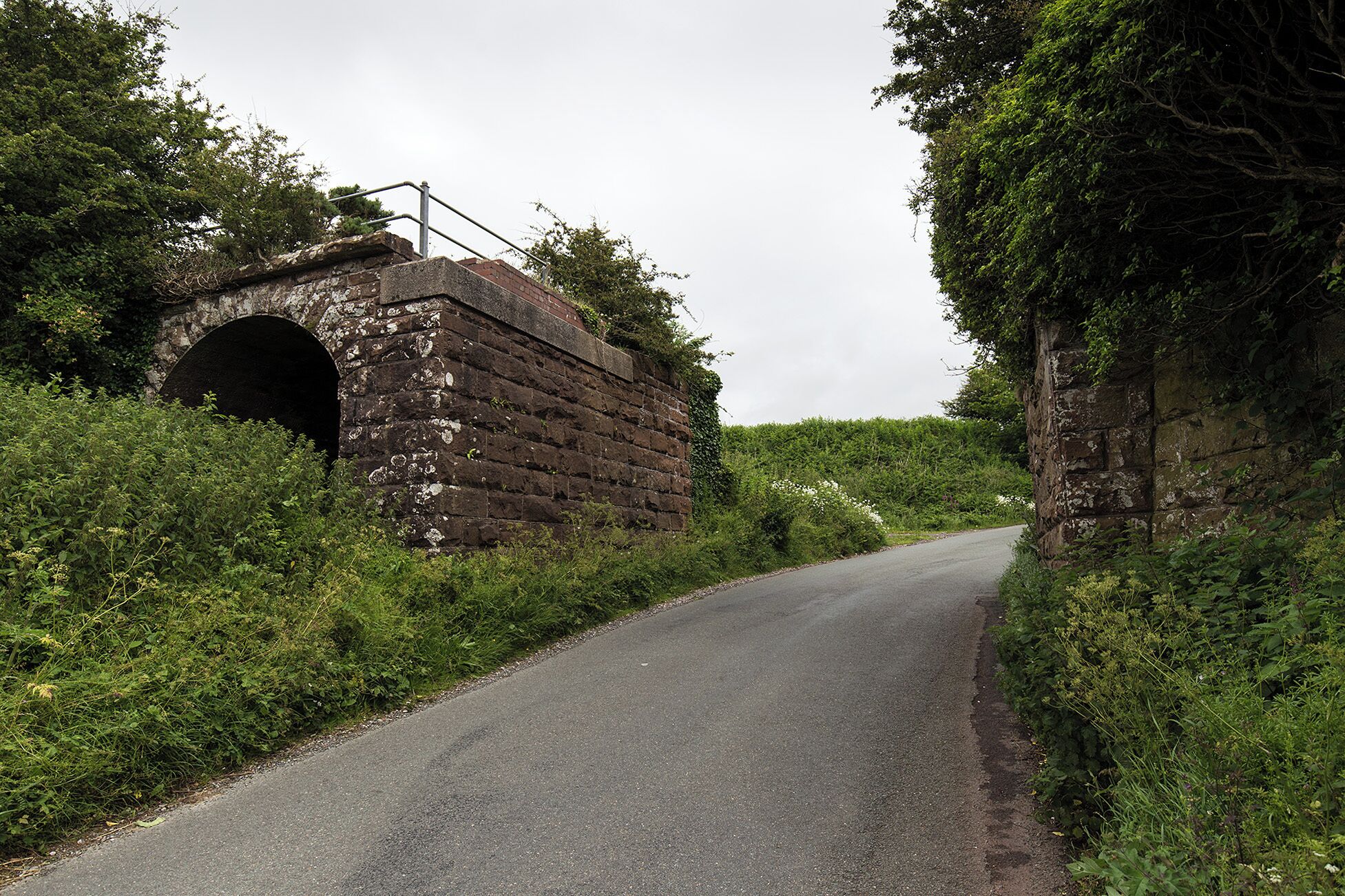 Old railway bridge piers