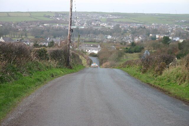 Road Liable to Subsidence. There are many old mines in this area, and subsidence still causes problems. The road leads to Egremont