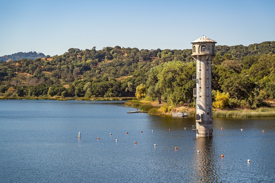 Lafayette Reservoir. View of a beautiful lake Lafayette