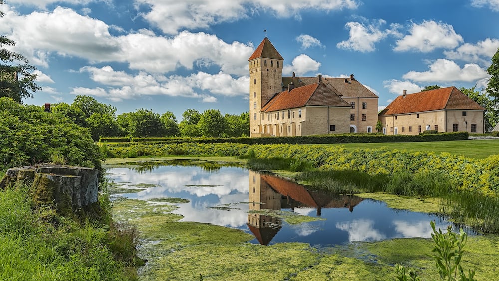 Image of Tosterup medieval castle in Skane, Sweden.